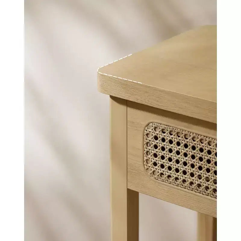 Console, Table d'appoint, Table d'entrée étroite, Table d'entrée avec 2 tiroirs, Étagère de rangement ouverte, Coins arrondis