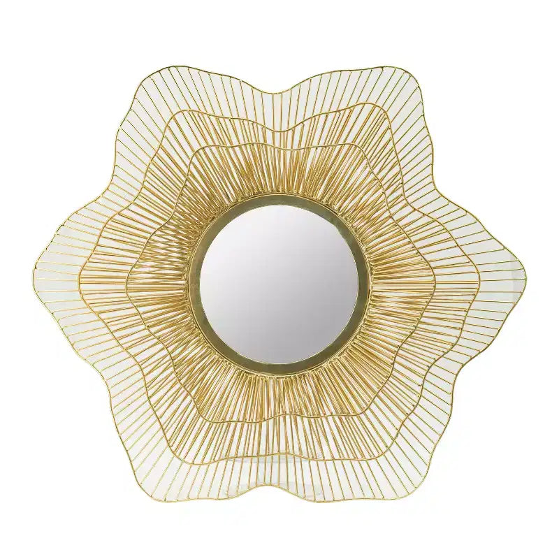Miroir mural rond en métal de 68,58 cm