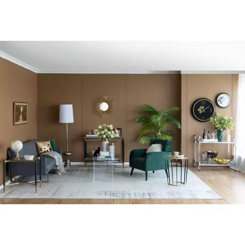 Miroir mural rond en métal de 68,58 cm