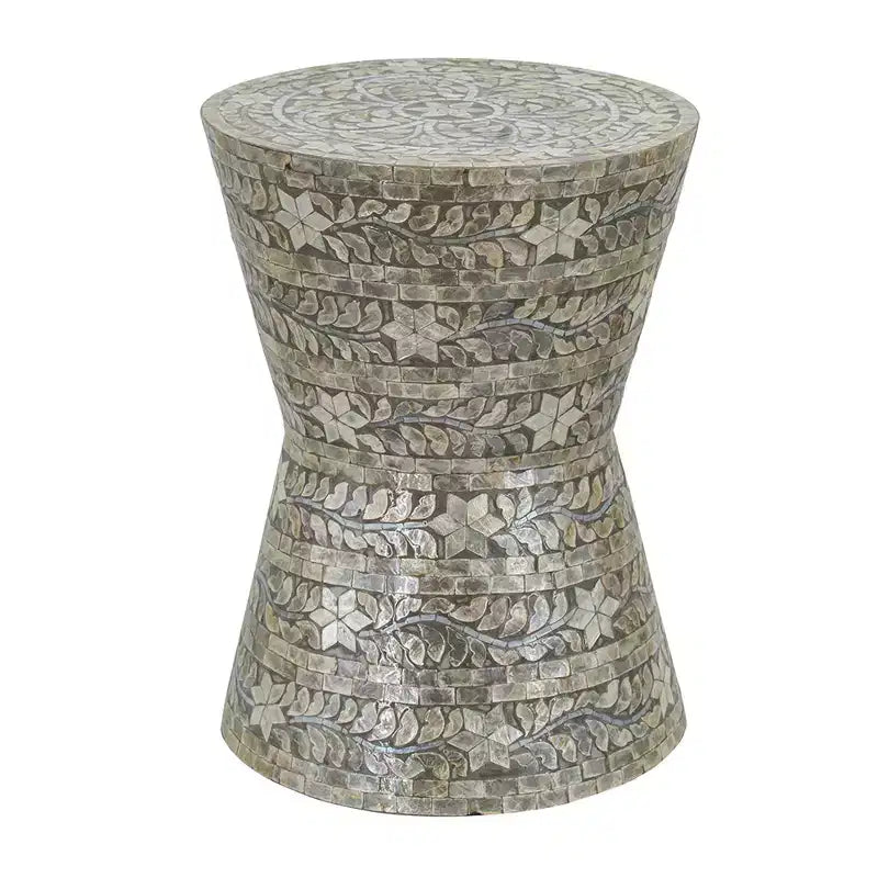 Table d'appoint/tabouret Capiz conique pour jardin D14x19