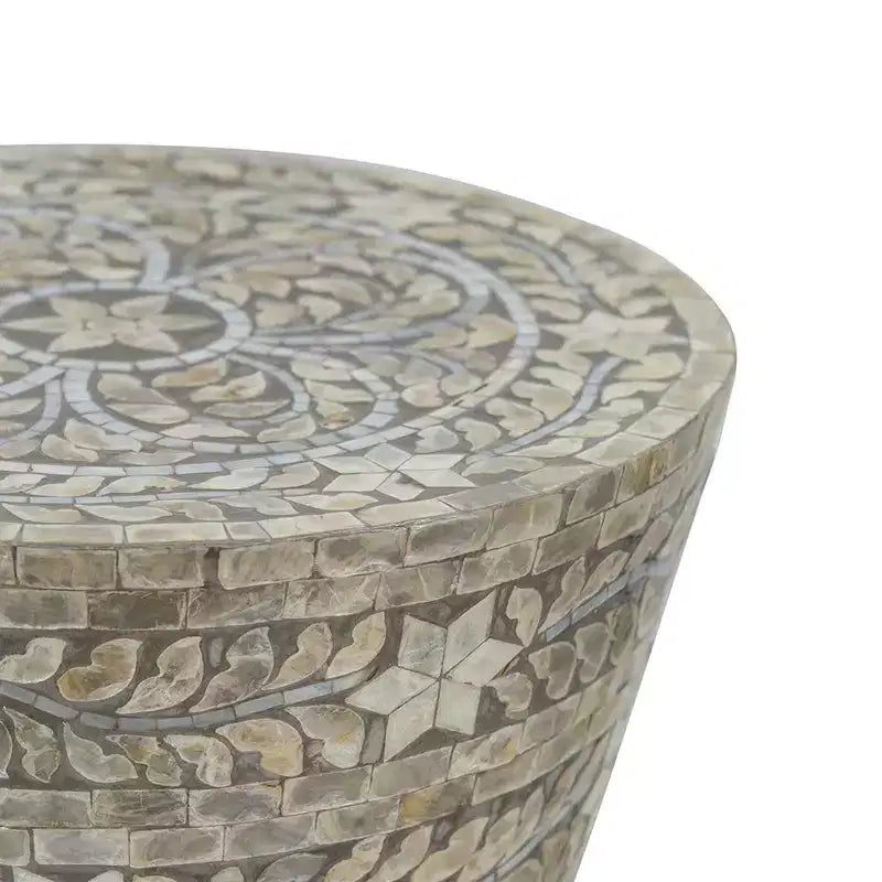 Table d'appoint/tabouret Capiz conique pour jardin D14x19