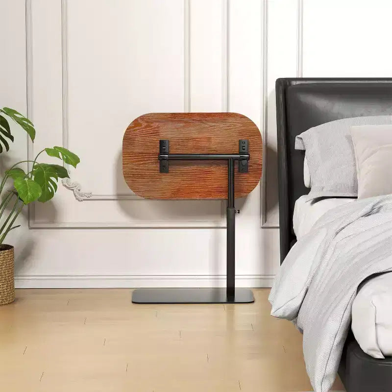 Table d'appoint avec plateau pour canapé, Table de bout réglable en hauteur au design minimaliste pour petits espaces, Table d'appoint pour lit ou canapé avec fente pour téléphone et tablette