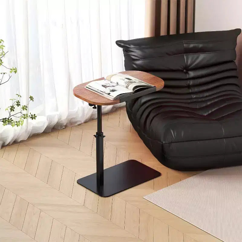 Table d'appoint avec plateau pour canapé, Table de bout réglable en hauteur au design minimaliste pour petits espaces, Table d'appoint pour lit ou canapé avec fente pour téléphone et tablette