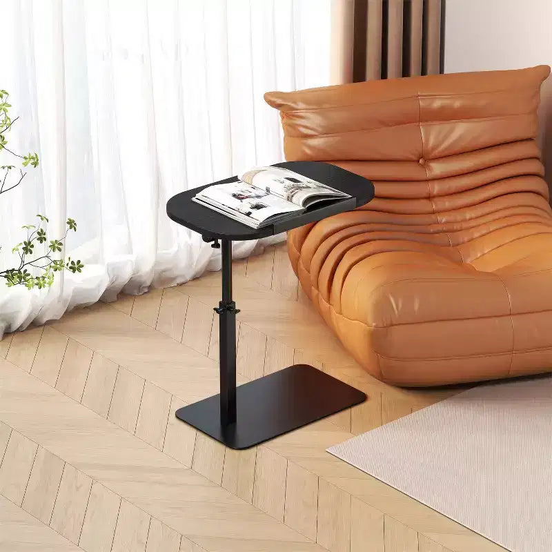 Table d'appoint avec plateau pour canapé, Table de bout réglable en hauteur au design minimaliste pour petits espaces, Table d'appoint pour lit ou canapé avec fente pour téléphone et tablette