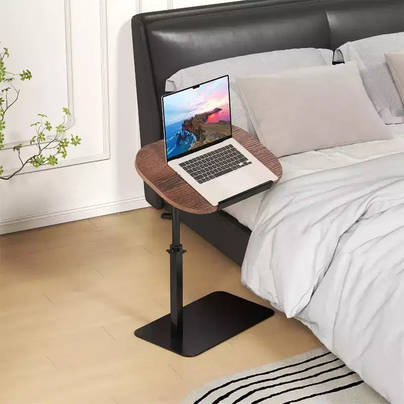 Table d'appoint avec plateau pour canapé, Table de bout réglable en hauteur au design minimaliste pour petits espaces, Table d'appoint pour lit ou canapé avec fente pour téléphone et tablette