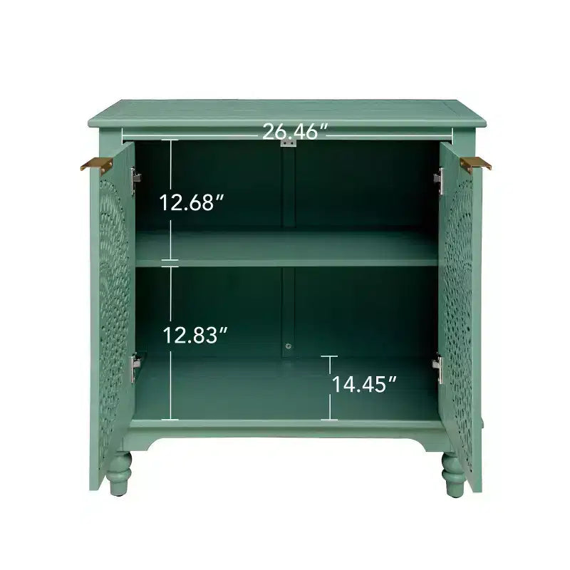 Armoire de rangement avec 2 portes et étagères, armoire creuse avec étagère réglable, armoire en bois d'ingénierie vieilli - Panipeachy