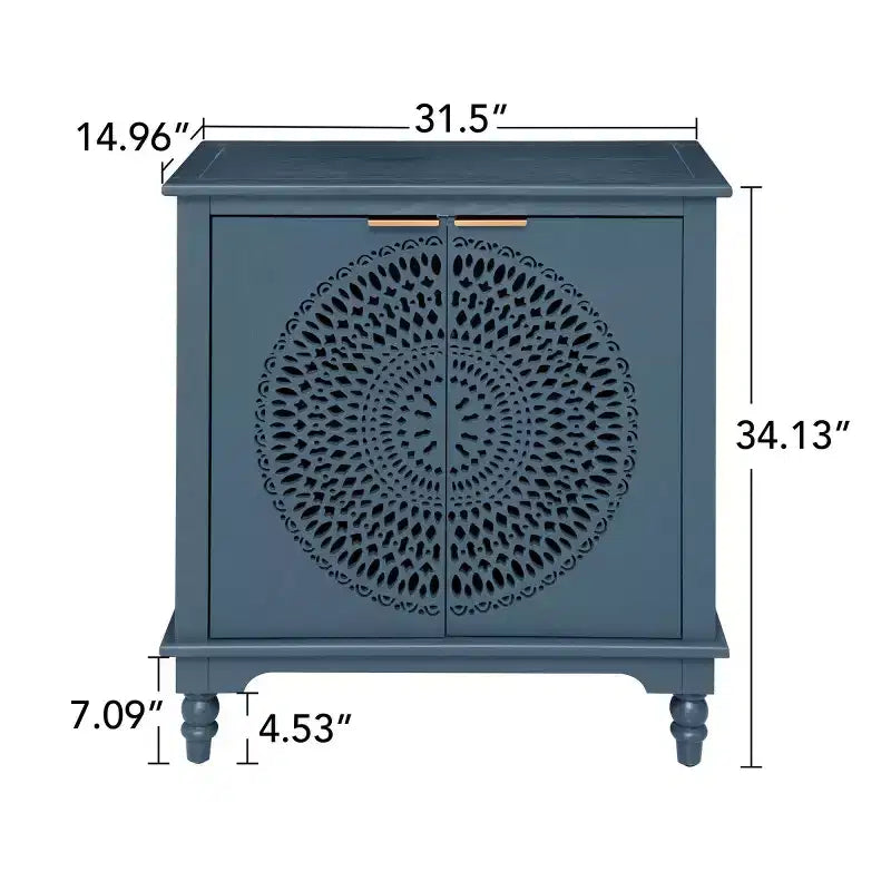 Armoire de rangement avec 2 portes et étagères, armoire creuse avec étagère réglable, armoire en bois d'ingénierie vieilli - Panipeachy