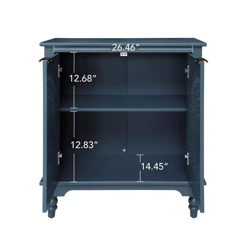 Armoire de rangement avec 2 portes et étagères, armoire creuse avec étagère réglable, armoire en bois d'ingénierie vieilli - Panipeachy