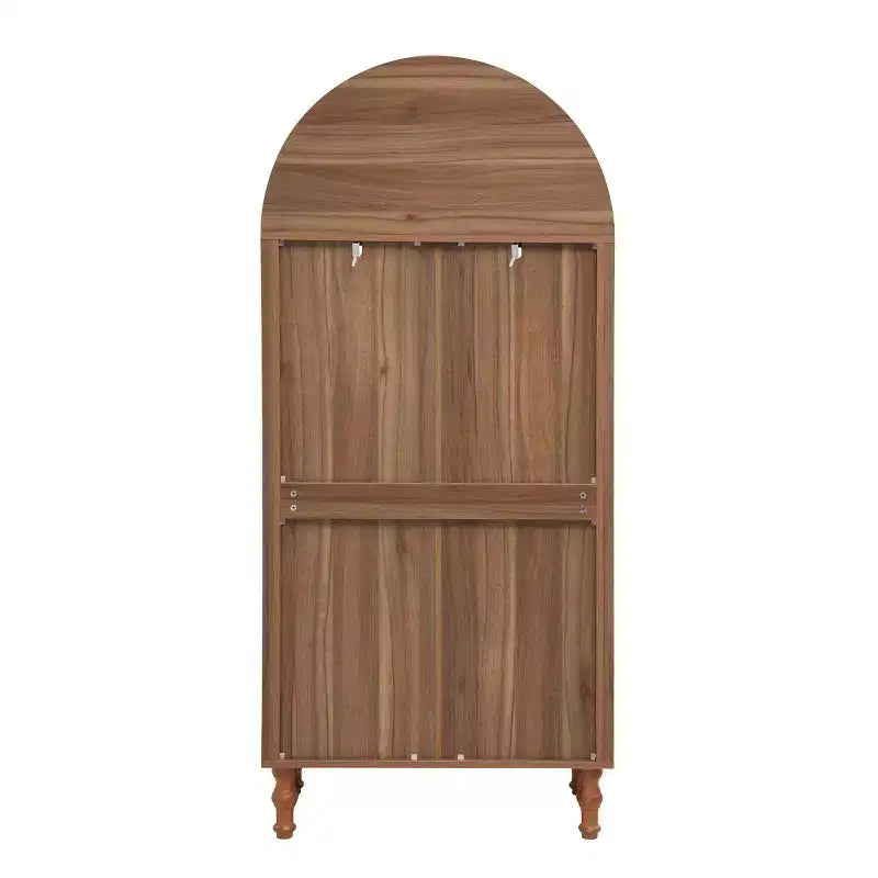70 Armoire de cuisine bohème à arches, grand placard de rangement sculpté en bois composite avec portes creuses et étagères - Panipeachy