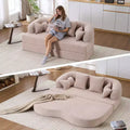 Whisen 2-in-1 Foldable Sofa Bed Loveseat, 70 Folding Boneless Couch Convertible Compressed Sleeper Sofabed with 4 Pillows