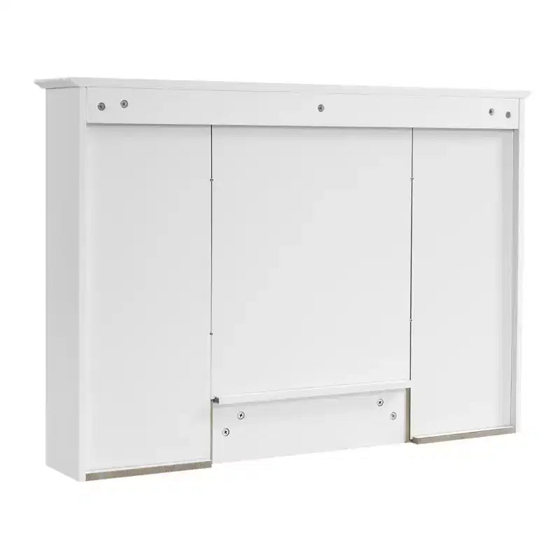 Meuble haut de salle de bain de 104 cm, armoire à pharmacie murale avec porte-serviettes et étagères ouvertes, meuble de rangement suspendu au-dessus des toilettes pour salle de bain