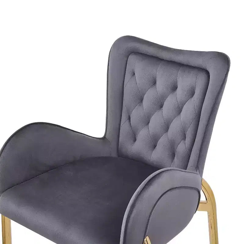 Tabourets de bar de luxe en velours 28H, lot de 2, tabourets de bar élégants avec pieds et repose-pieds dorés, fauteuil haut pour îlot de cuisine, capacité de 120 kg