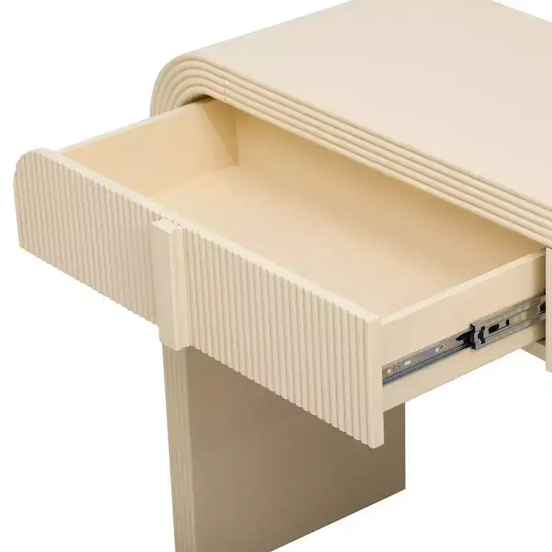 Table Console Minimaliste Moderne de 55 Pouces avec 2 Tiroirs de Rangement, Table d'Entrée pour le Salon, Couloir