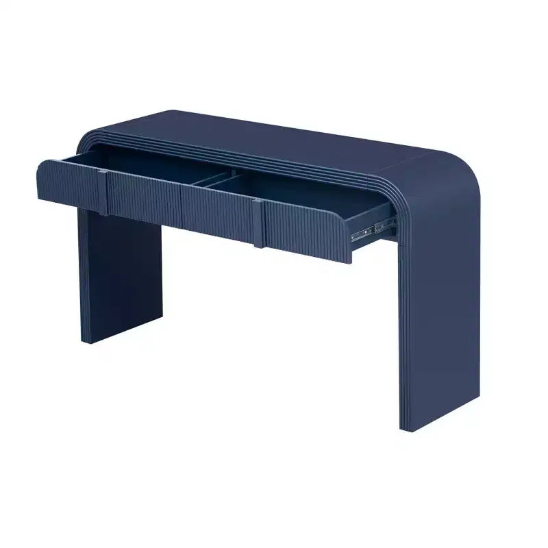 Table Console Minimaliste Moderne de 55 Pouces avec 2 Tiroirs de Rangement, Table d'Entrée pour le Salon, Couloir