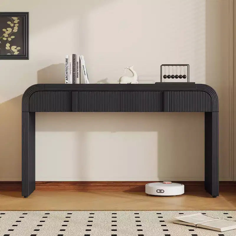 Table Console Minimaliste Moderne de 55 Pouces avec 2 Tiroirs de Rangement, Table d'Entrée pour le Salon, Couloir