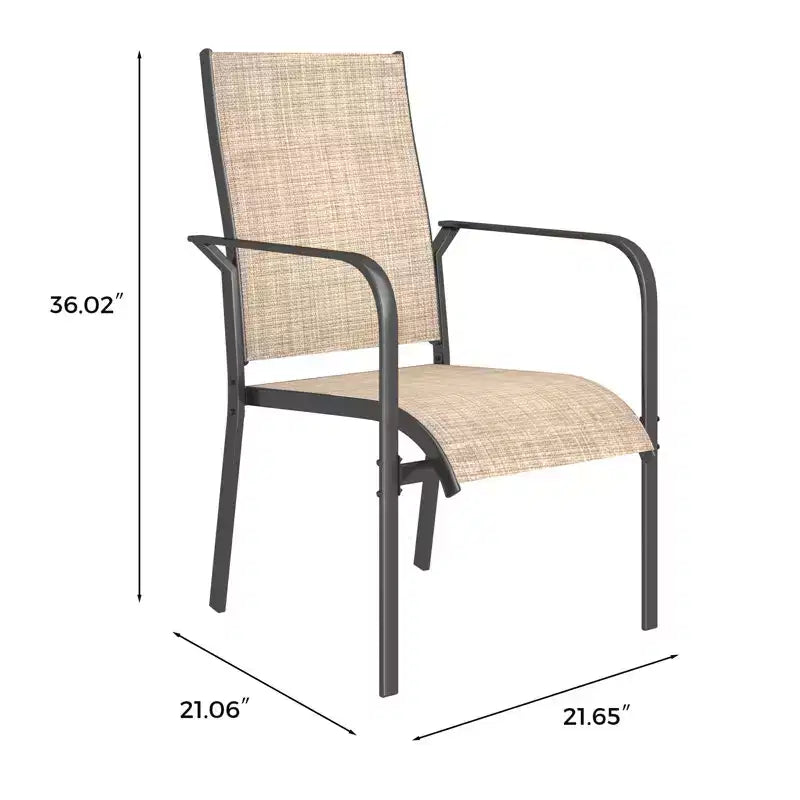 Ensemble de 6 chaises de salle à manger d'extérieur, chaises de salle à manger empilables pour l'extérieur