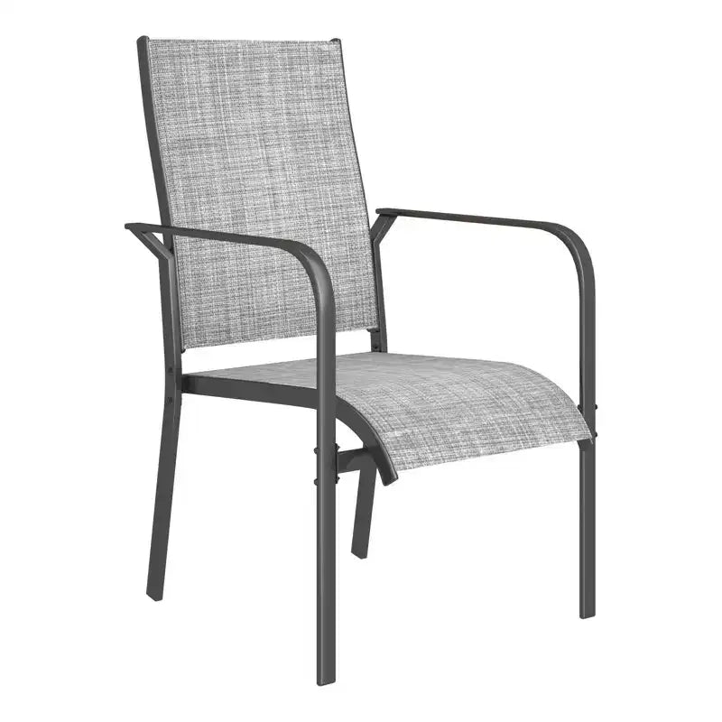 Ensemble de 6 chaises de salle à manger d'extérieur, chaises de salle à manger empilables pour l'extérieur