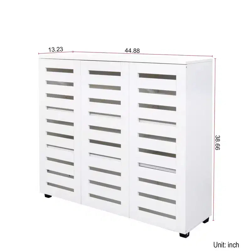 Meuble de rangement à chaussures en bois à 5 niveaux avec étagères réglables, range-chaussures à porte persiennée, organisateur de chaussures multi-scènes pour les espaces de vie de la maison