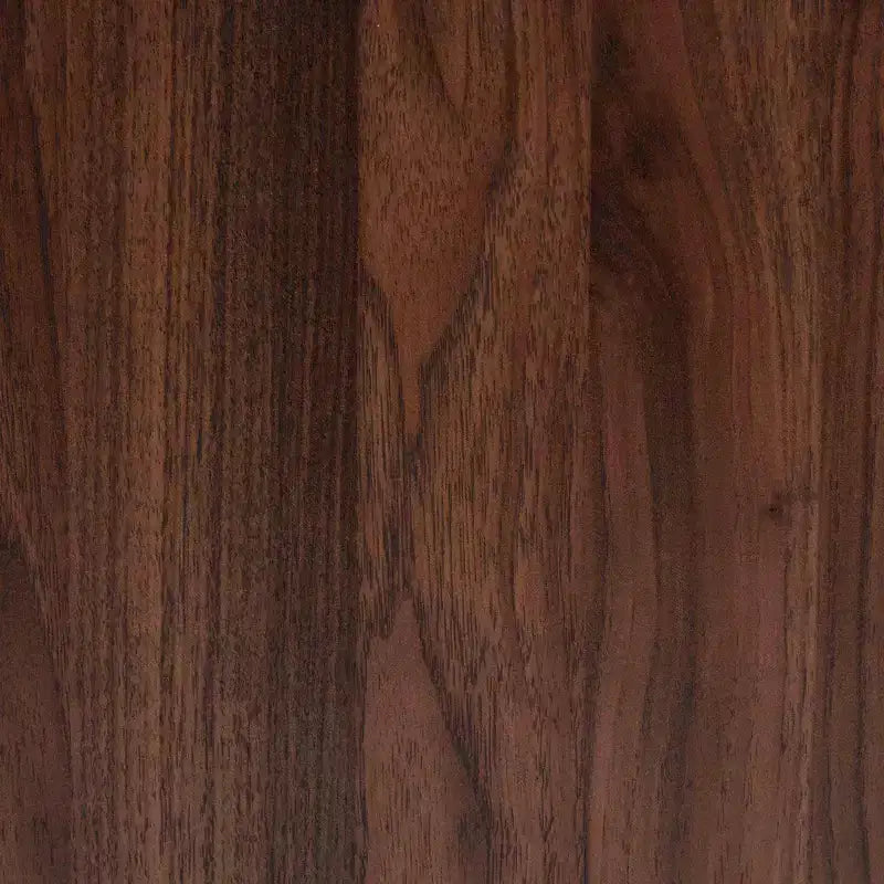 Table de chevet à 2 tiroirs en bois Noyer brun : Meuble de chevet élégant, Panneau de particules MDF