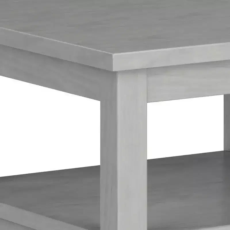 Table d'appoint gris brouillard : style transitionnel, pin, tiroir de rangement, capacité de 22,7 kg