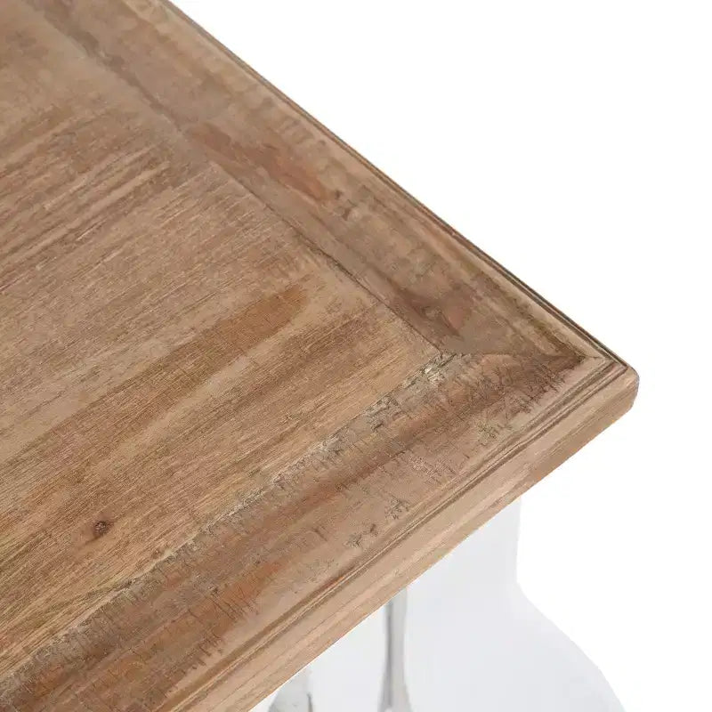 Table console rectangulaire en bois Antonella, 38x13x30, Marron rustique