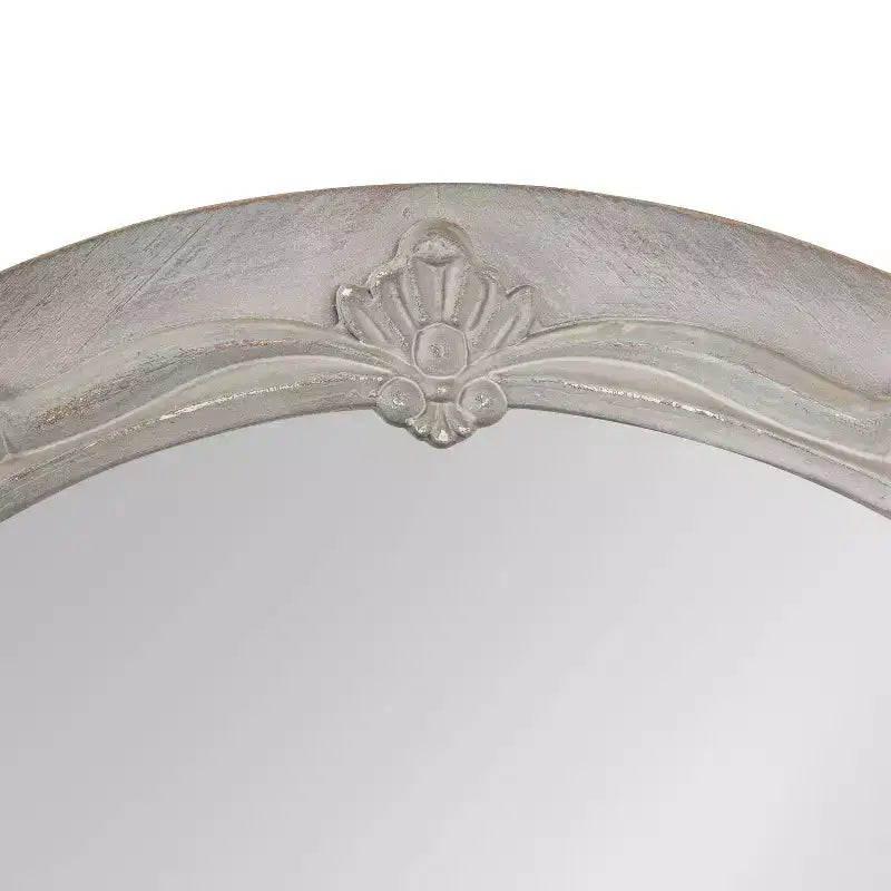 Miroir rond en MDF, 26 de diamètre, gris
